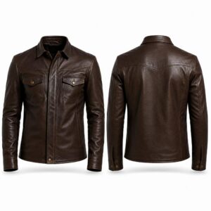 dark brown leather
