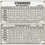 JACKET SIZE CHART